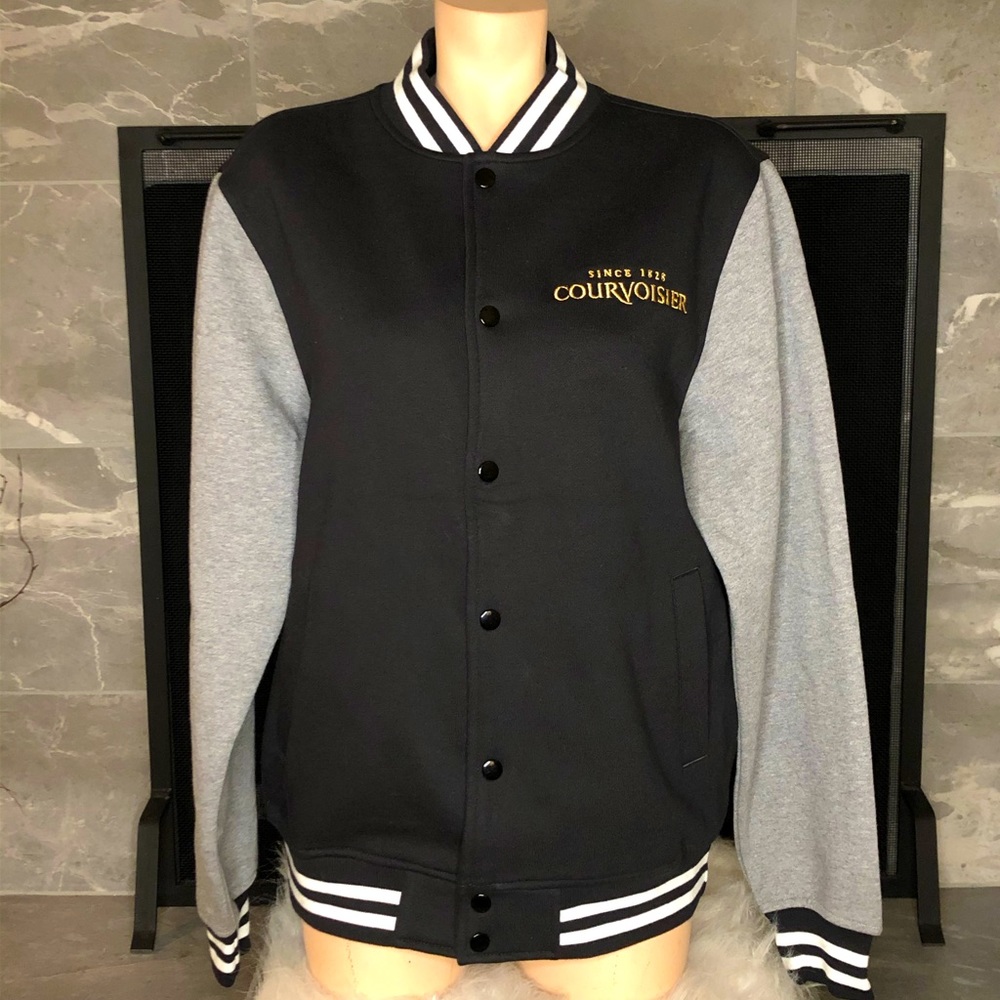 Courvoisier Sport-Tek varsity sweatshirt jacket S
